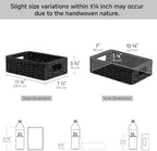StorageWorks Wicker Baskets for Organizing, Paper Rope Black Baskets - Image 3