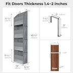 GRANNY SAYS Over the Door Organizer, 4-Shelf Behind the Door Storage - Image 3