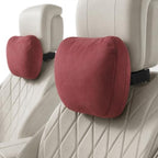 2 PCS Car Pillow for Driving Seat Soft Suede Headrest Neck & Lumbar Support by GoodpillowBetterdriver