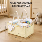 Large Canvas Baby Diaper Caddy Organizer - Image 2