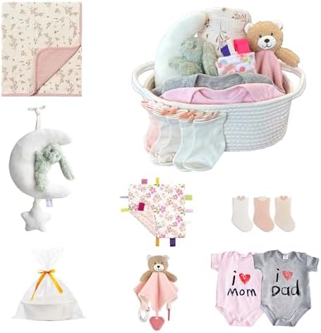 CREVENT Gift Set for Girls Boys -Diaper Caddy Organizer Basket by CREVENT