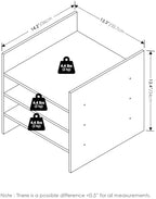 Furinno Cubicle 3-Shelf Cube Insert, Cube Organizer, Plain White - Image 3