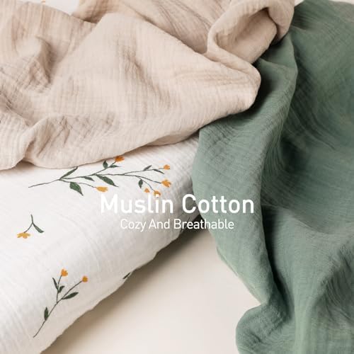 Gllquen Baby Muslin Bassinet Sheets 3pk, Soft Cotton Baby Sheet Boy - Image 4