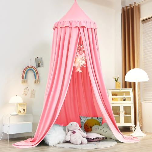 Kertnic Decor Princess Canopy for Girls Bed, Soft Smooth Playing Tent Canopy - Image 6