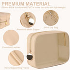 YOPCDJ 2PCS Clear Makeup Bag Set, Waterproof TPU Purse Organizer Pouches - Image 4