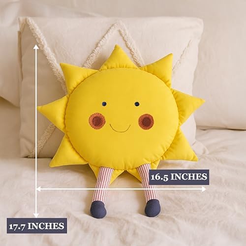 Sun Shaped Decorative Pillow – Boho Nursery Decor & Sunshine Room Accent – - Image 3