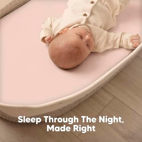 2-Pack Baby Bassinet Sheets Girl, 33x17 Bedside Sheets - Image 6