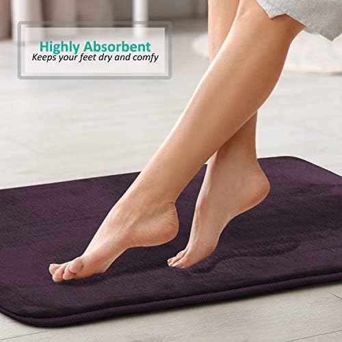 Clara Clark 2 Piece Bathroom Rugs, Velvet Memory Foam Bath Mat Set, Non-Slip - Image 7