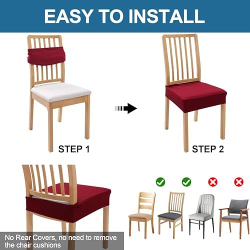 Smiry Waterproof Seat Covers for Dining Room Chairs - Image 5