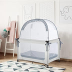 L RUNNZER Pack N Play Tent, Baby Pop Up Crib Tent to Keep Baby in, Crib Net - Image 7