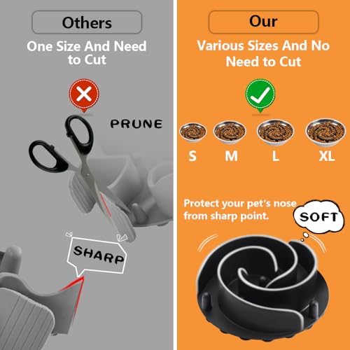 Slow Feeder Dog Bowls Insert, Animire Soft Silicone Slow Eating Dog Food Bowl - Image 3