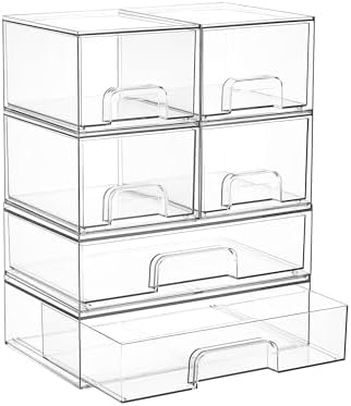 Vtopmart Stackable Storage Drawers Set of 6, Laundry Room Organization by Vtopmart