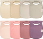 KeaBabies 8-Pack Bibs for Baby Girls, Pullover Baby Bibs by KeaBabies