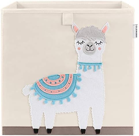 13 Inch Animal Cube Storage Bins, Foldable Fabric Kids Toy Box & Toy Chest by CLCROBD
