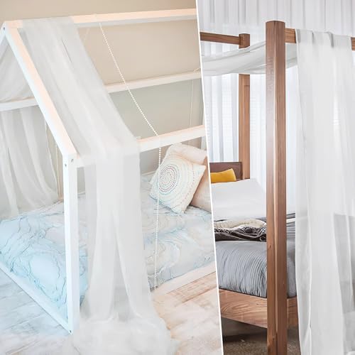 NICETOWN Off White Kids Bed Canopy - Image 6