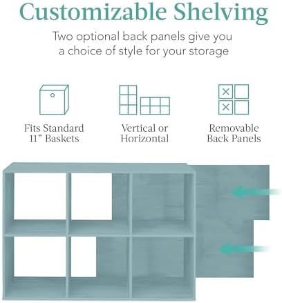 Best Choice Products Kids Bookcase 6-Cube Storage Organizer, 11in Shelf Opening - Image 3