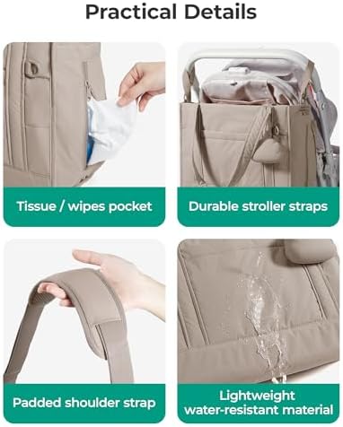 BAGSMART Diaper Bag Tote Puffer Baby Bag Lightweight - Image 6