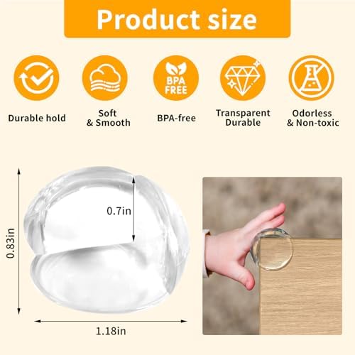 40 Pack Corner Protector Baby, Spherical Shapes Baby Proof Corners and Edges - Image 2