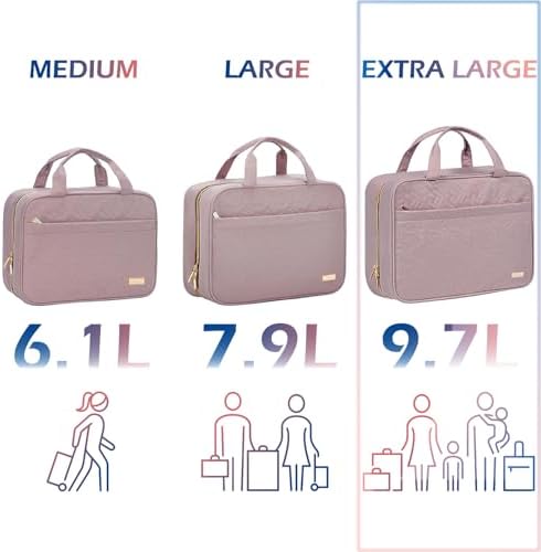 NISHEL Travel Toiletry Bag for women, Portable Hanging Organizer for - Image 3