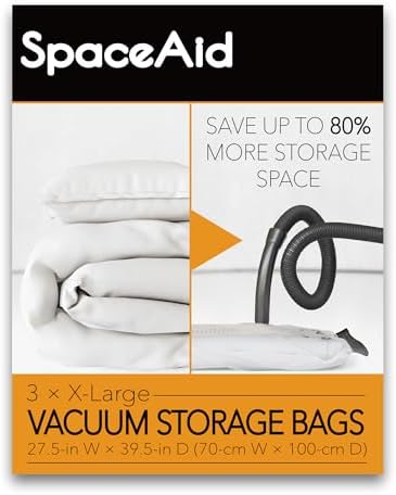 SpaceAid Jumbo Vacuum Storage Bags, Space Saver Sealer Compression Bags by SpaceAid