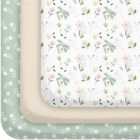 3 Pack Baby Crib Sheets for Boys Girls 52x28 Fitted Crib Sheet by CivaruaKids
