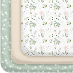 3 Pack Baby Crib Sheets for Boys Girls 52x28 Fitted Crib Sheet by CivaruaKids