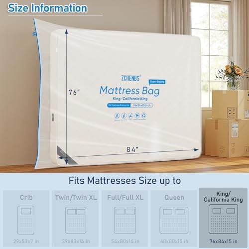 ZCHENBS® - King Mattress Bags for Moving, Waterproof Storage Bag - Image 4