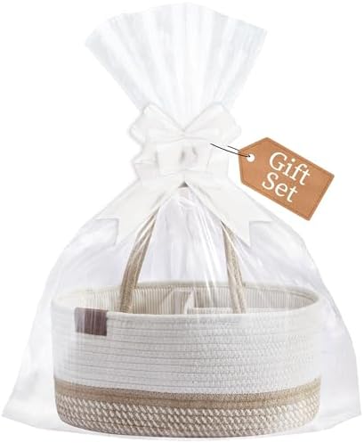 DECOMOMO Diaper Caddy, Empty Woven Basket by DECOMOMO
