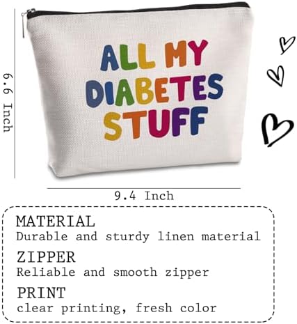 All My Diabetes Stuff Travel Cosmetic Bag Funny Diabetic Supplies Bag Gifts - Image 2