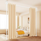 Room Divider Curtain Rod, No Drilling Adjustable Space Partition, Heavy Duty by SWXNLPZforyourfamily