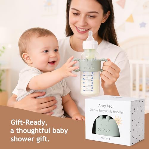 Andy Bear 4 Pack Silicone Baby Bottle Handles Compatible - Image 5