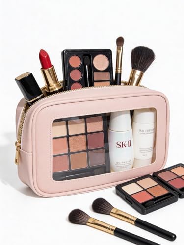 Clear Makeup Bag for Women, Waterproof Travel Clear Makeup Pouch Small Toiletry - Image 2