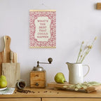 TLESKE Pink Floral Inspirational Wall Art Poster, What's the Best That Could - Image 6