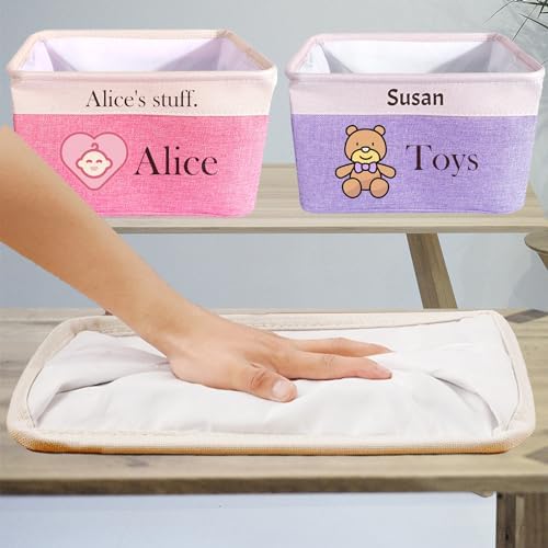 Personalized Baby Toy Storage Basket Custom Toy Box - Image 4