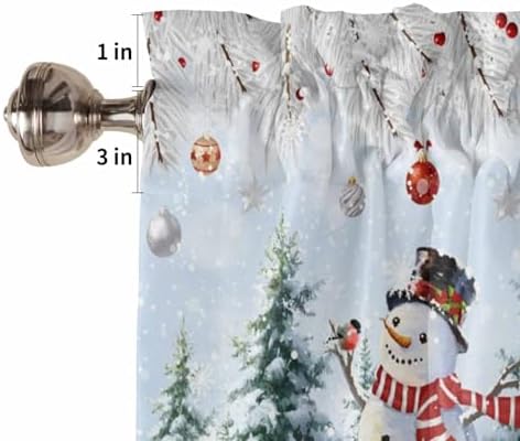 Snowman Kitchen Curtains and Valances Set - Image 7