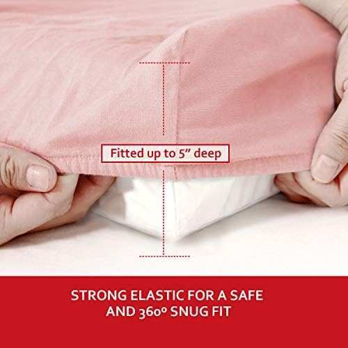 Changing Pad Cover Cotton Pink for Girl, Changing Table Pad Cover - Image 4