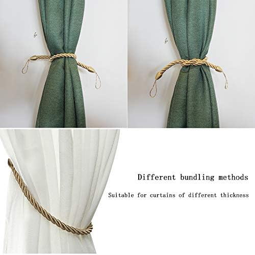 BEL AVENIR Curtain Tiebacks Ropes Tie-Backs, Handmade Holdbacks - Image 5