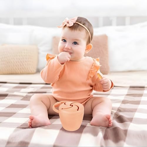 PandaEar Silicone Snack Containers, Collapsible Toddler Snack Cups Spill Proof - Image 3