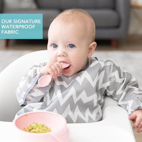 Bumkins Sleeved Bib for Girl or Boy, Baby and Toddler for 6-24 Mos, Essential - Image 3