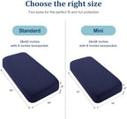 BEDSUM 2-Pack Waterproof Mini Crib Mattress Protector - Image 4
