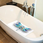 Shower Mat Non Slip, Dragonfly Gemstone Anti Slip Bath Mat - Image 5
