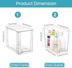 Vtopmart 2 Pack Clear Stackable Storage Drawers, 9.7" High Plastic Organizers - Image 3