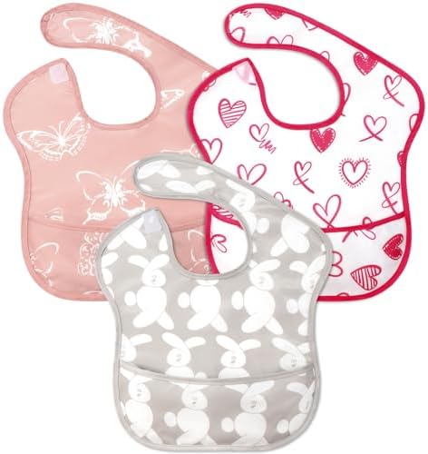 Accmor Baby Bibs for Eating, Waterproof Mess Proof Baby Toddler Bibs, Apron by Accmor