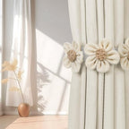 KLOGTSIND Flower Curtain Tiebacks, Decorative Curtain Holdbacks No Drill - Image 6