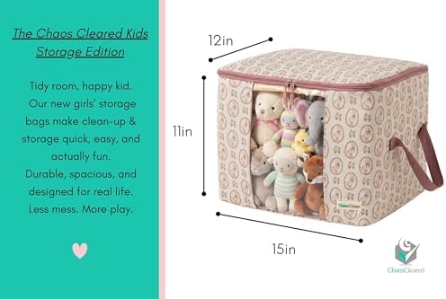 Chaos Cleared Kids Storage Bags – 100% Cotton Canvas Toy & Clothes Organizer - Image 5