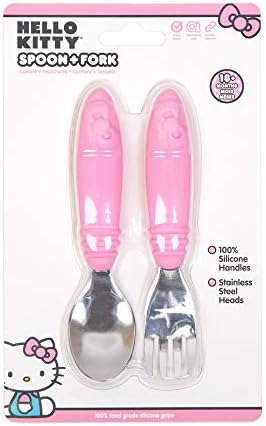 Bumkins Toddler Utensils, Kids Size Fork and Spoon Set, Silicone and - Image 5