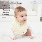 Susurration Muslin Baby Drool Bibs 10Pack Soft Square Adjustable Bandana Bibs - Image 3