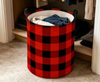 Kids Laundry Basket Red grid Hamper - Image 6