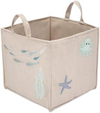 Crane Baby Fabric Nursery Storage Basket, Toy Storage, Sea Life Theme, Toy by CraneBaby