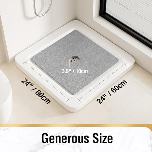 HITSLAM Shower Mat, 24 x 24inch Non Slip Bath Mat - Image 6